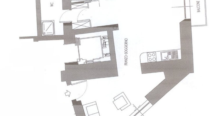 trilocale soleggiato Borgo Vecchio floorplan 1